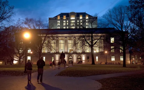 Exterior view of Thompson Library